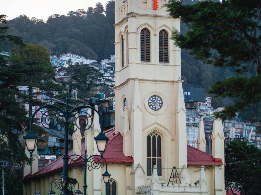 Christ Church in Shimla with its historic architecture, nestled among pine-covered hills, represents the charm of the Best Hill Stations in India.