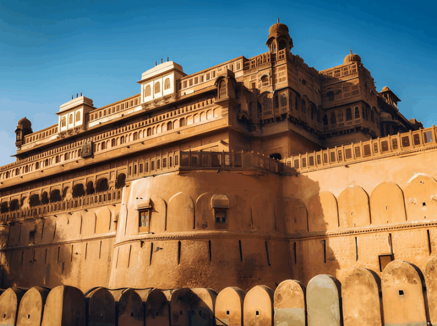 Junagarh Fort in Bikaner with its imposing ramparts and intricate architecture, a must-see among tourist places to visit in Rajasthan Download the Perplexity app +1 Scan QR code Download App QR Code Enter your phone number to get the app link and occasional updates from Perplexity. See our Privacy Policy for more details. Opt out anytime. 